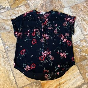Maurices V-neck Floral Blouse